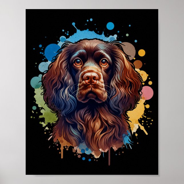 Affiche Boykin Spaniel Artwork Chien Confort Couleurs Adul (Devant)