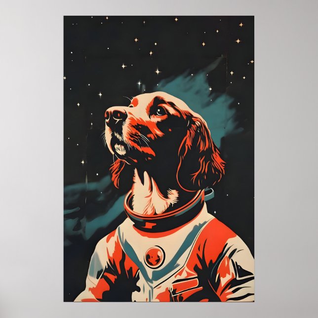 Affiche Boykin Spaniel Astronaut Poster, Boykin Spaniel (Devant)