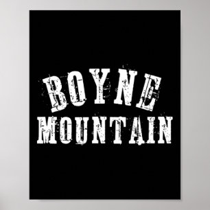 Affiche Boyne Mountain Rustic Bold Artisan Grungy Ski