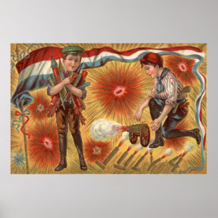 Affiche Boys Cannon Fireworks Firecracker