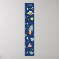 Boys Cute Blue Space Alien & Nom Graphique de croi