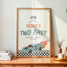 Boys mignonne Two Fast 2nd Birthday Hot Cars Welco