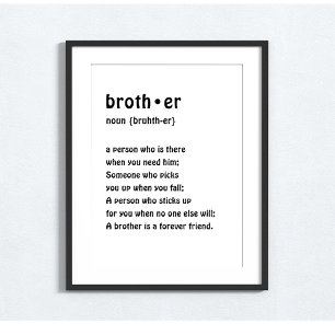 Affiche Boys Room Wall Art Brother Définition