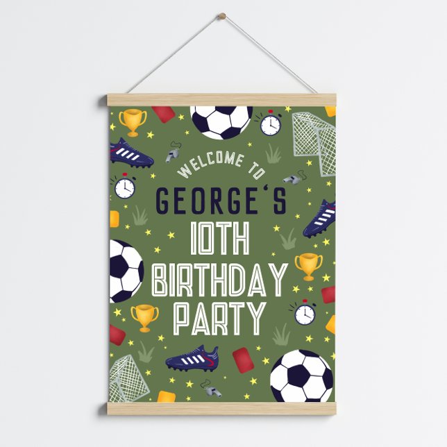 Affiche Boys Sports Soccer Birthday Welcome Sign (Créateur téléchargé)