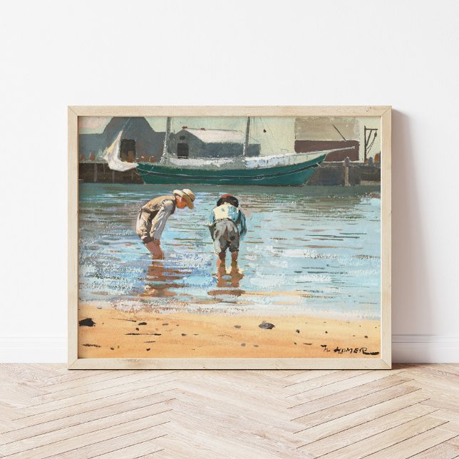 Affiche Boys Wading | Winslow Homer (Créateur téléchargé)