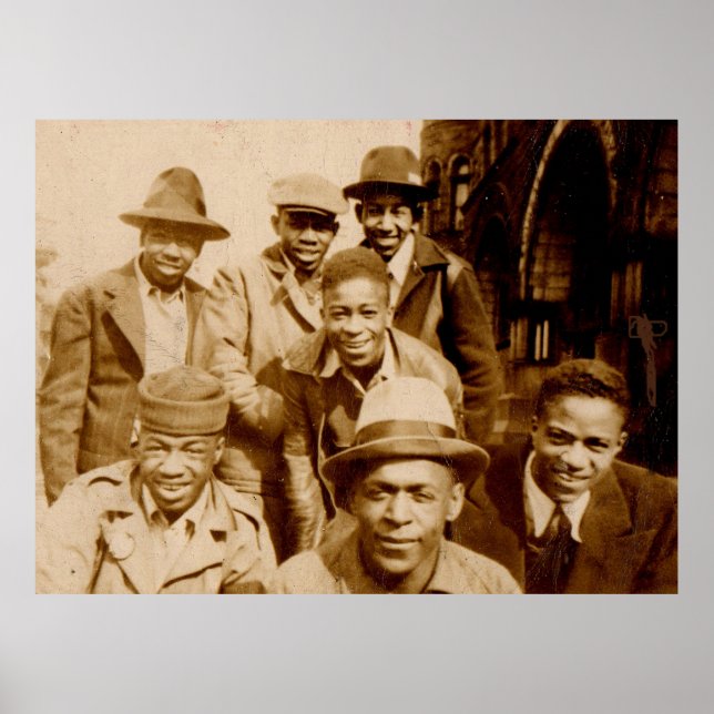 Affiche Boyz des années 1930 du capot RPPC (Devant)