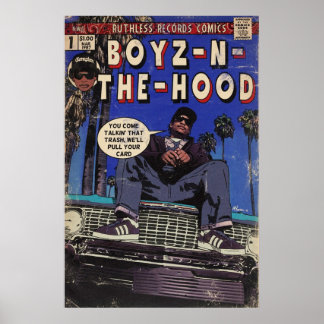 Affiche Boyz In The Hood Hip hop Comic Art