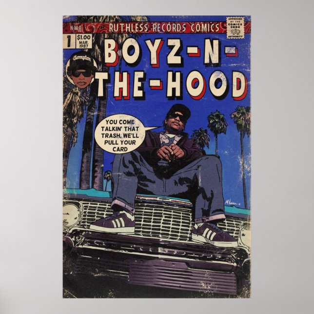 Affiche Boyz In The Hood Hip hop Comic Art (Devant)
