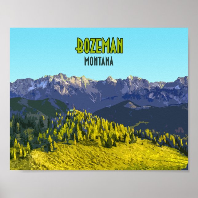 Affiche Bozeman Montana Montana Vintage (Devant)