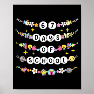 Affiche Bracelet 67 Jours D'école Drôle 67 Professeurs Fil