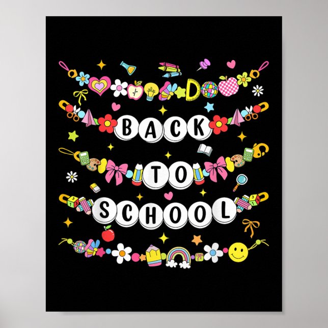 Affiche Bracelet Bon Retour à l'École Premier Jour d'École (Devant)