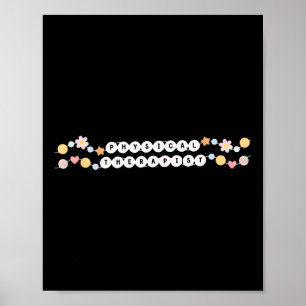 Affiche Bracelet D'Amitié Physothérapeute Pt Pta Là