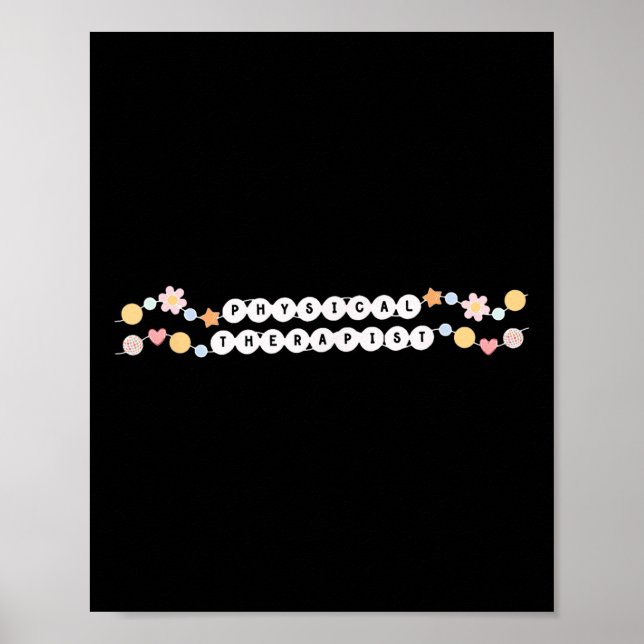 Affiche Bracelet D'Amitié Physothérapeute Pt Pta Là (Devant)