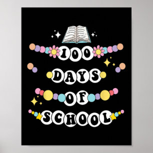 Affiche Bracelet D'Amitié Rétro 100 Jours D'Enfants Scolai