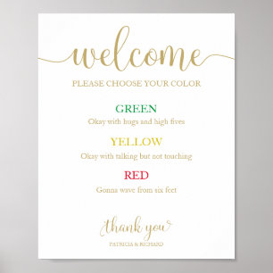 Affiche Bracelet de distanciation sociale pour mariage