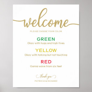Affiche Bracelet de distanciation sociale pour mariage
