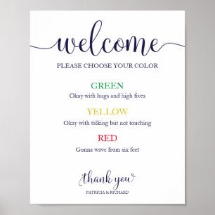 Affiche Bracelet de distanciation sociale pour mariage