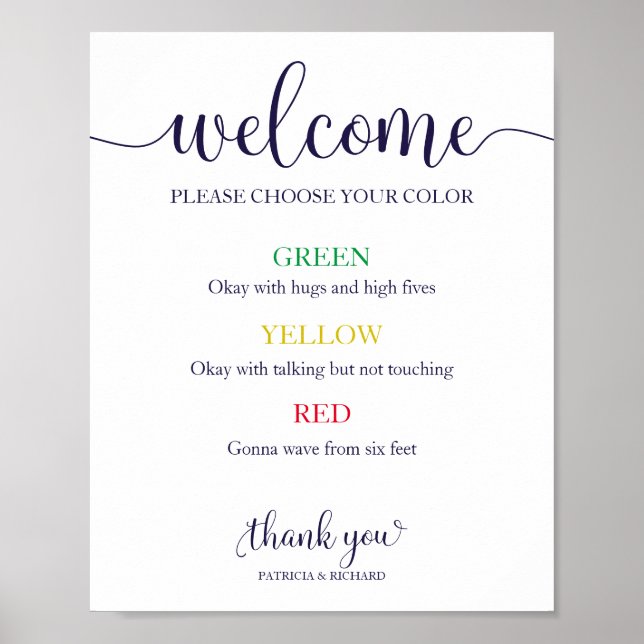 Affiche Bracelet de distanciation sociale pour mariage (Devant)