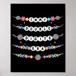 Affiche Bracelets d'amitié de l'ère de mes chiffres double