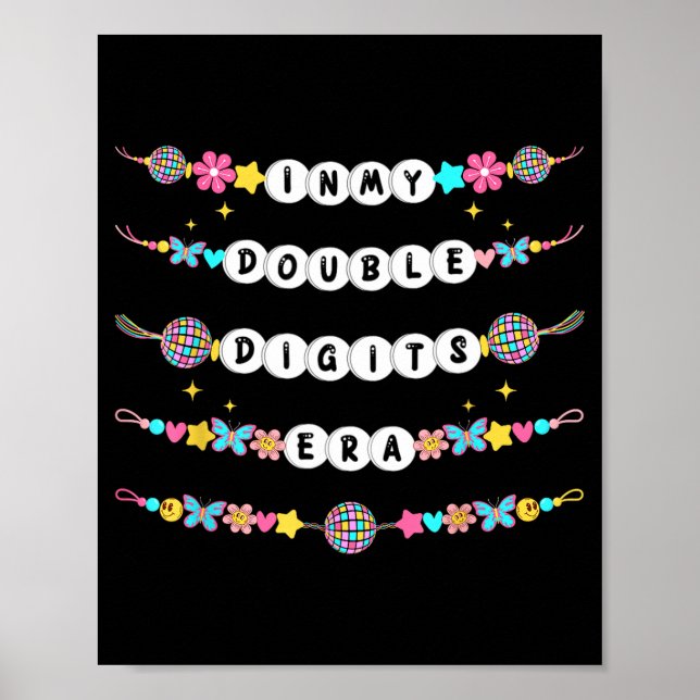 Affiche Bracelets d'amitié de l'ère de mes chiffres double (Devant)