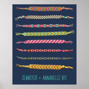 Affiche Bracelets d'amitié Illustrations Personnalisées