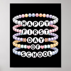 Affiche Bracelets de retour à l'école Premier jour d'école