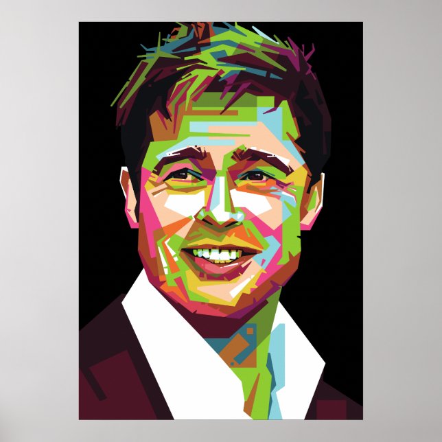 Affiche Brad pitt wpap art (Devant)