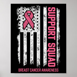 Affiche Braille Cancer Shirts Support Squad Breast Cancer