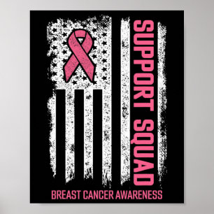 Affiche Braille Cancer Shirts Support Squad Breast Cancer