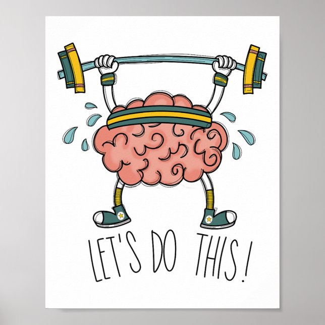Affiche Brain Gym Brain Learning Brain Teacher Let's Do Th (Devant)