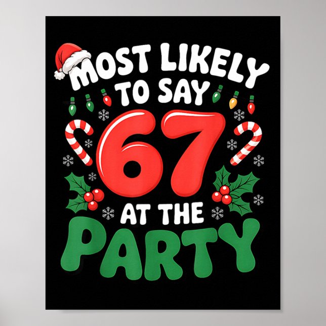Affiche Brainrot Funny Xmas 67 Meme Christmas Most Likely  (Devant)
