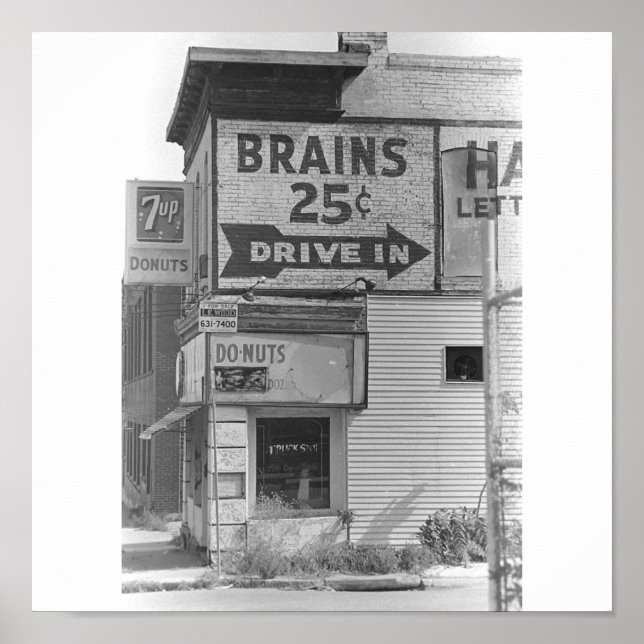 Affiche Brains 25 cents B&W (Devant)