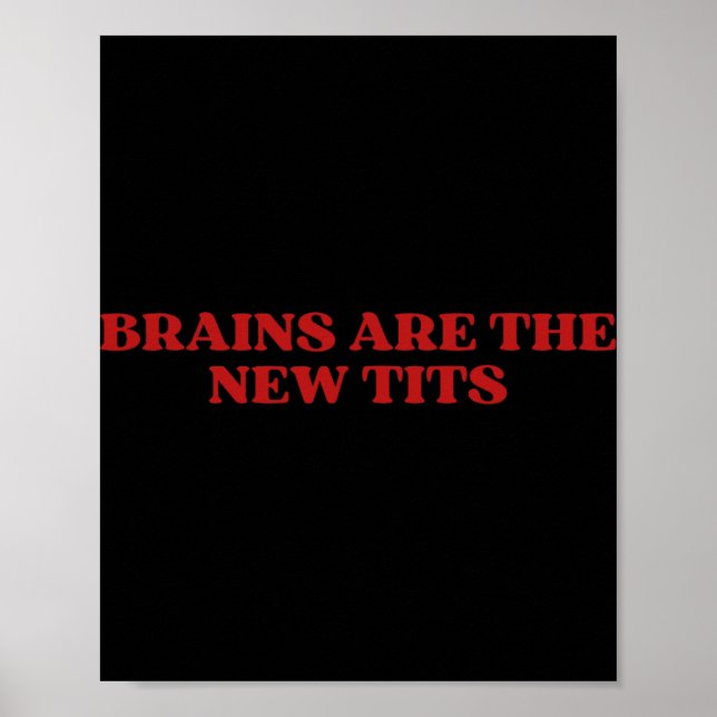 Affiche Brains Are The New Y2k Aesthetic Funny Feminist  (Devant)