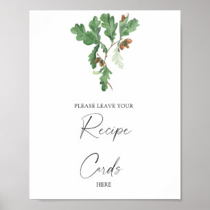 Affiche Branche Acorn - Votre carte de recette ici