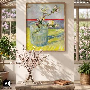 Affiche Branche d'amandier en fleurs par Vincent van Gogh
