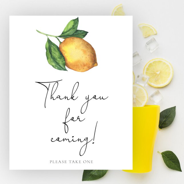 Affiche Branche de citron Merci d'être venu (Créateur téléchargé)