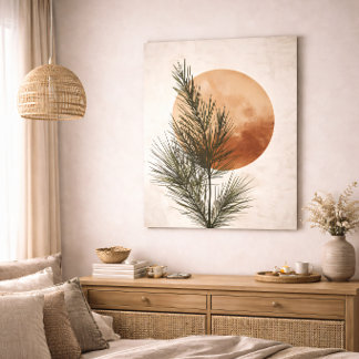 Affiche Branche de Pin Botanique Neutre Minimaliste Nature