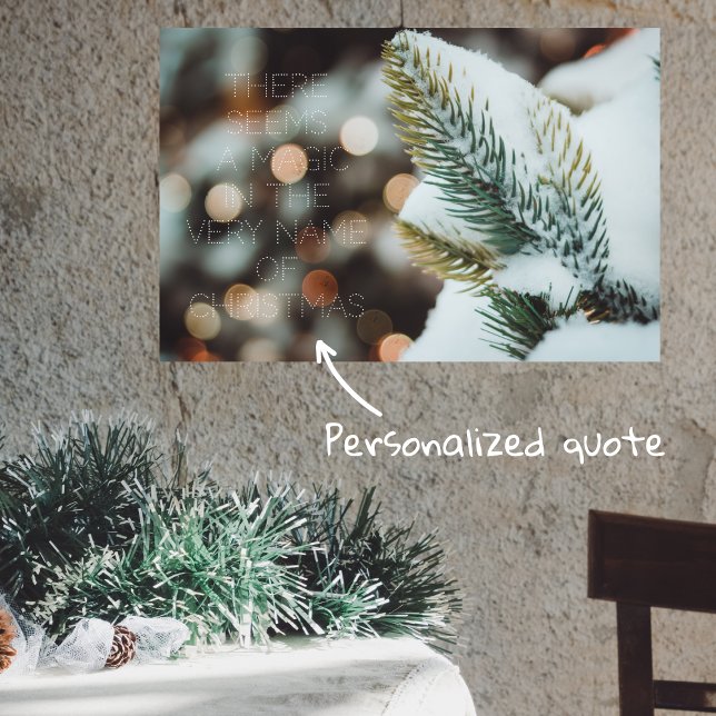 Affiche Branche d'épinette de Noël et feux d'hiver (Créateur téléchargé)