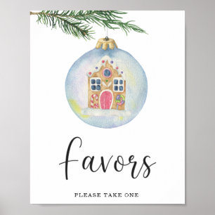 Affiche Branche d'hiver à feuillage persistant - Faveurs