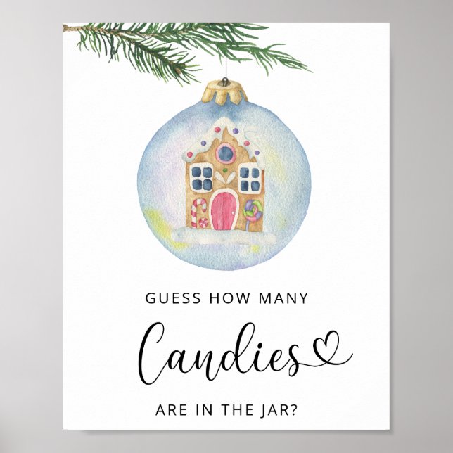 Affiche Branche d'hiver - Devinez combien de bonbons (Devant)