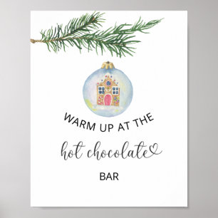Affiche Branche d'hiver - En haut du bar au chocolat chaud