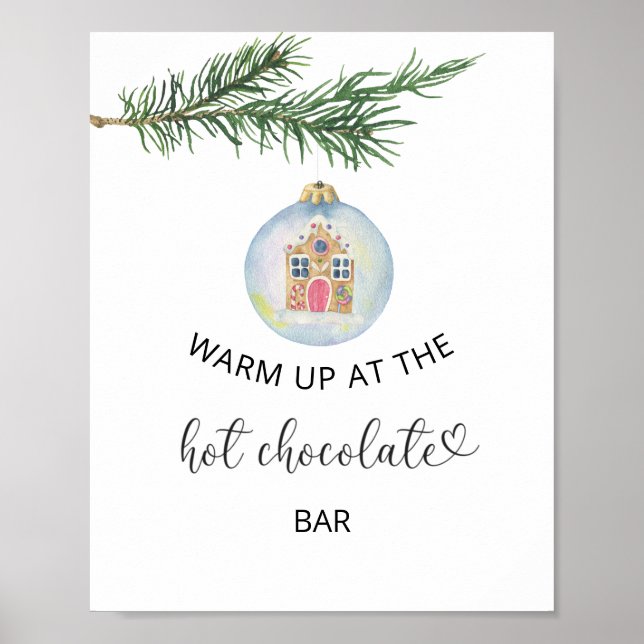 Affiche Branche d'hiver - Haut à la barre de chocolat chau (Devant)