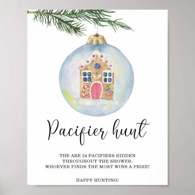 Affiche Branche d'hiver - Jeu de chasse à la tétine (Devant)