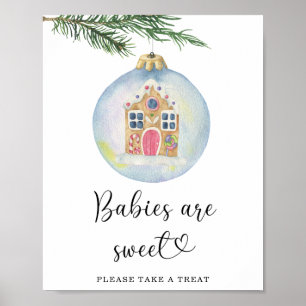Affiche Branche d'hiver - les bébés sont doux