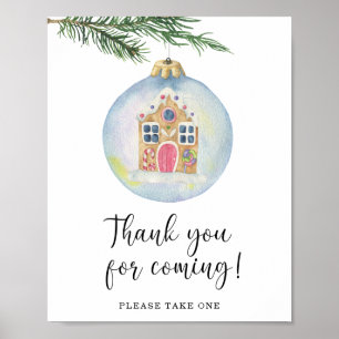 Affiche Branche d'hiver - Merci à venir