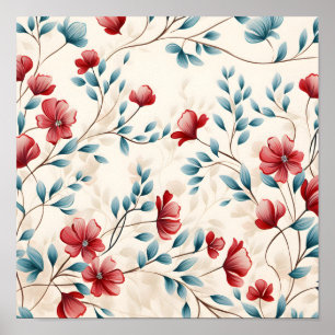 Affiche Branche florale botanique élégante