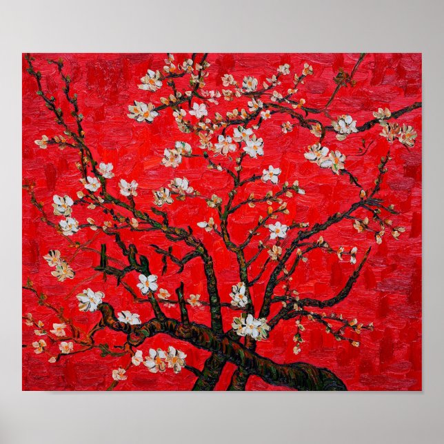 Affiche Branches d'Amandiers en Blossom, Van Gogh (Devant)