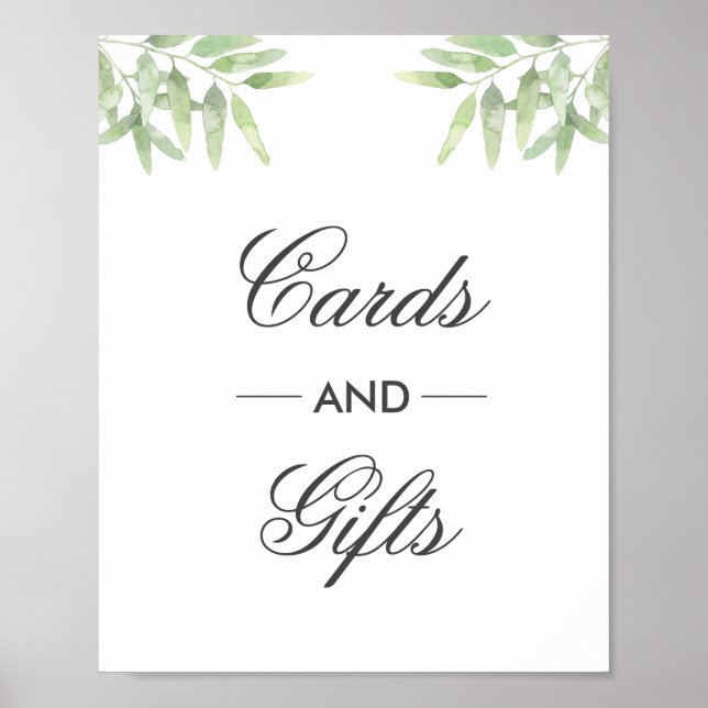 Affiche Branches d'olivier. Cartes et cadeaux mariages Pos (Devant)
