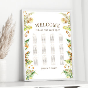 Affiche Branches forestières d'automne Boho Mariage Tablea