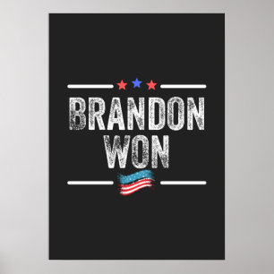 Affiche brandon a gagné, brandon a gagné drôle, brandon a 